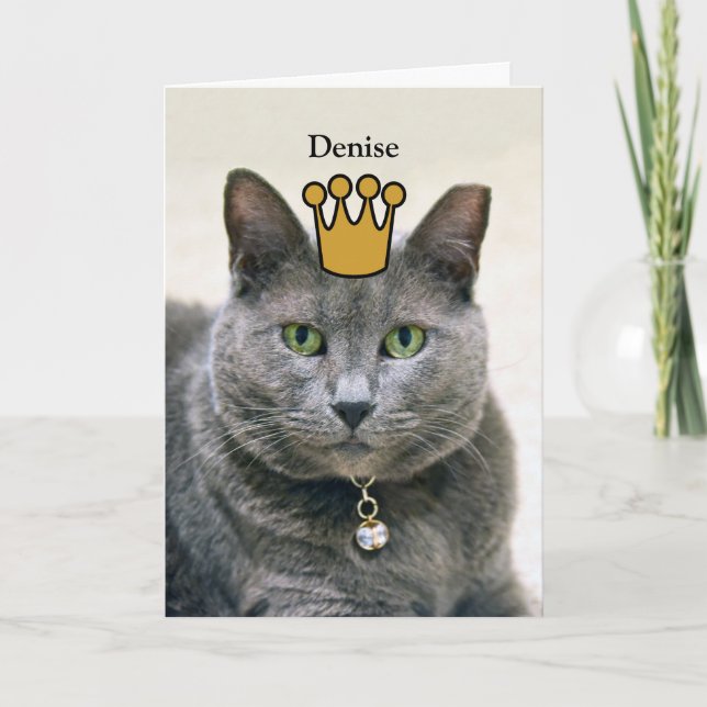Tarjeta Denise, Feliz Cumpleaños De La Reina (Anverso)