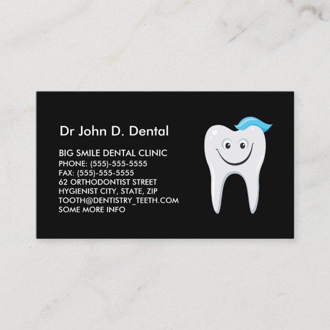 Tarjeta dental de negocios dental dental dental co (Anverso)