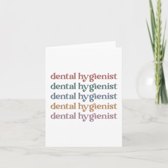 Tarjeta Dental Hygienist Retro | RDH Dentist Dental gifts (Anverso)