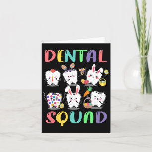 Tarjeta Dental Squad Dentista Pascua Diversión Dental Feli