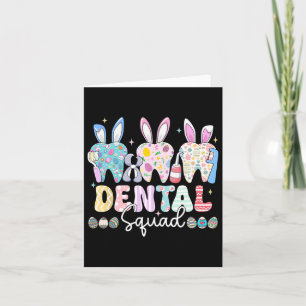 Tarjeta Dental Squad Easter Day Dientes divertidos Dental 