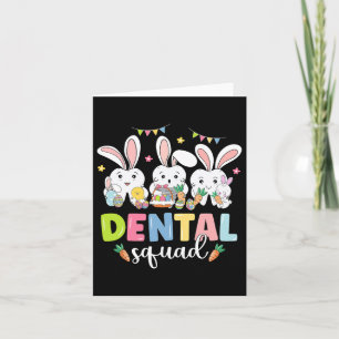 Tarjeta Dental Squad Easter Day Divertido Diente Dental Is