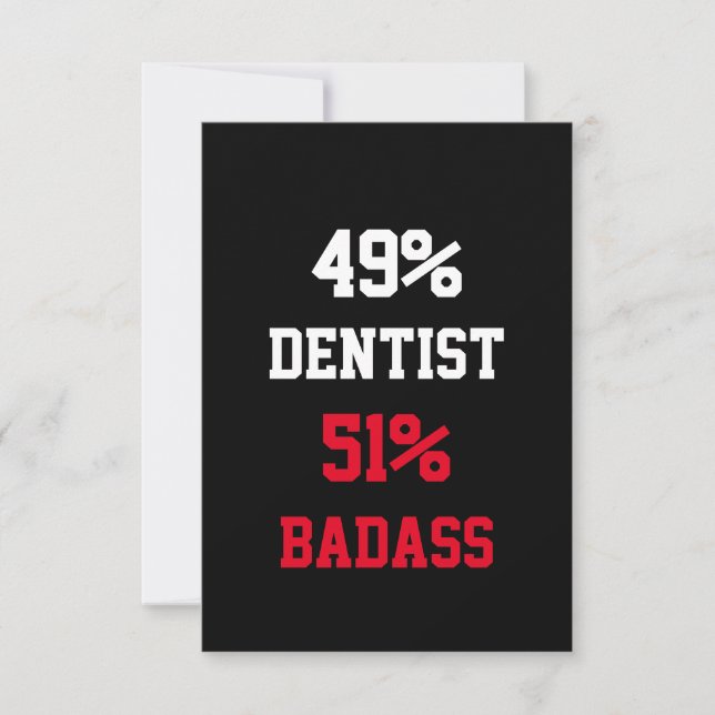 Tarjeta Dentist  Badass Card (Anverso)