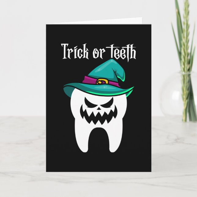 Tarjeta Dentist Dental Halloween Dentist Dentist Trick or  (Anverso)