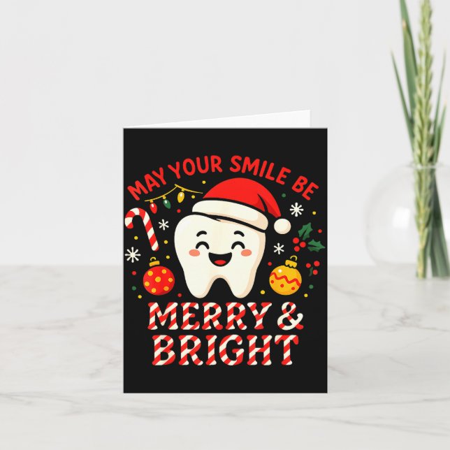 Tarjeta Dentist Merry Christmas May Your Smile Be Merry An (Anverso)