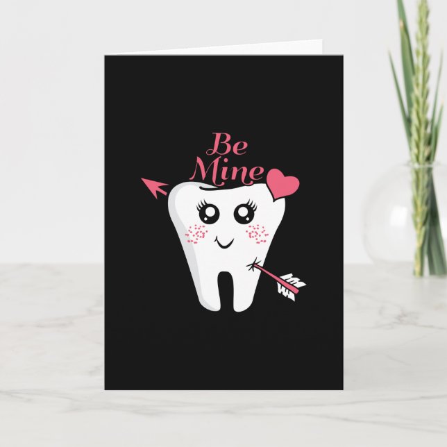 Tarjeta Dentist Valentine - Corazón dental, sé mío (Anverso)