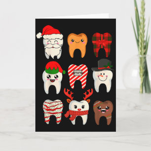 Tarjeta Dentista de Dientes de Navidad Reno de Xmas Equipo