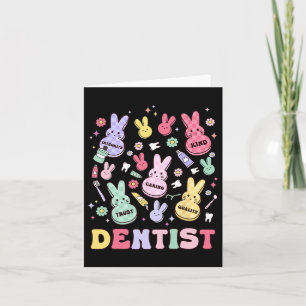 Tarjeta Dentista de Pascua Retro Rdh Higienist Squad Bu