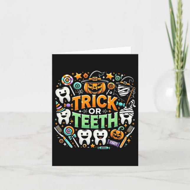 Tarjeta Dentista Dentista Halloween Dental Hygi (Anverso)