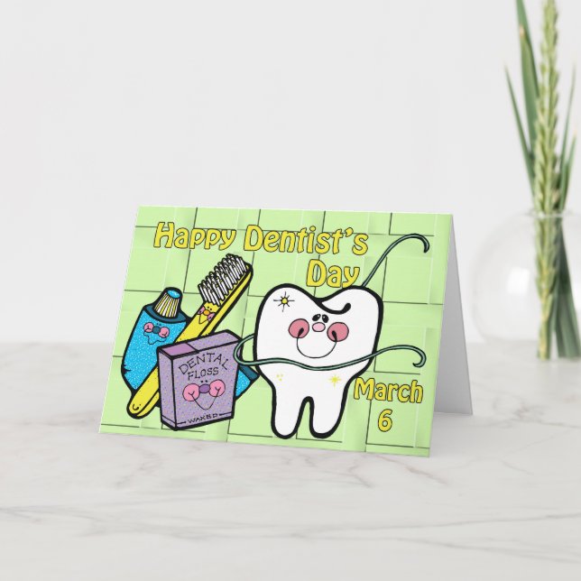 Tarjeta Dentista día 6 de marzo (Anverso)