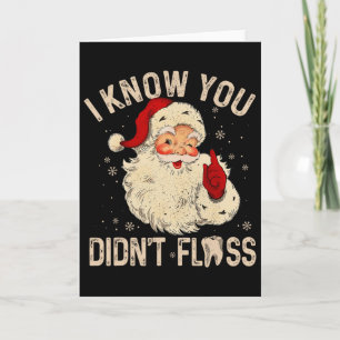 Tarjeta Dentista Navidades Dentales Divertido Papá Noel
