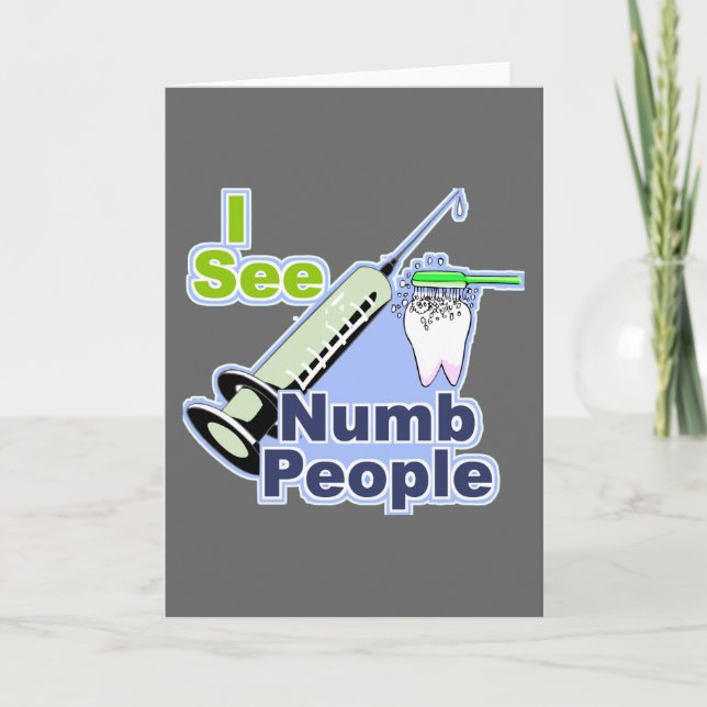 Tarjeta Dentistas e higienistas divertidos (Anverso)