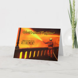 Tarjeta Departamento de Bomberos Jubilación de Fireman