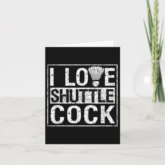 Tarjeta Deporte Birdie Divertido Jugadores de Bádminton Am (Anverso)