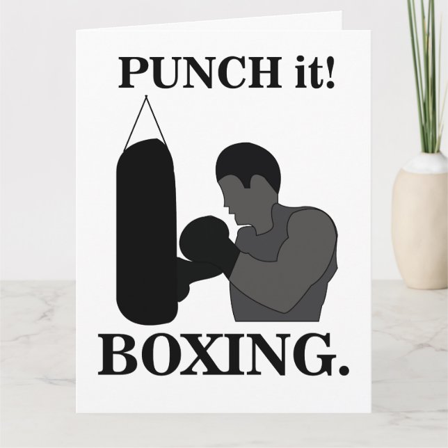 Tarjeta Deporte de Boxeo ¡Pega Boxeo (Anverso)