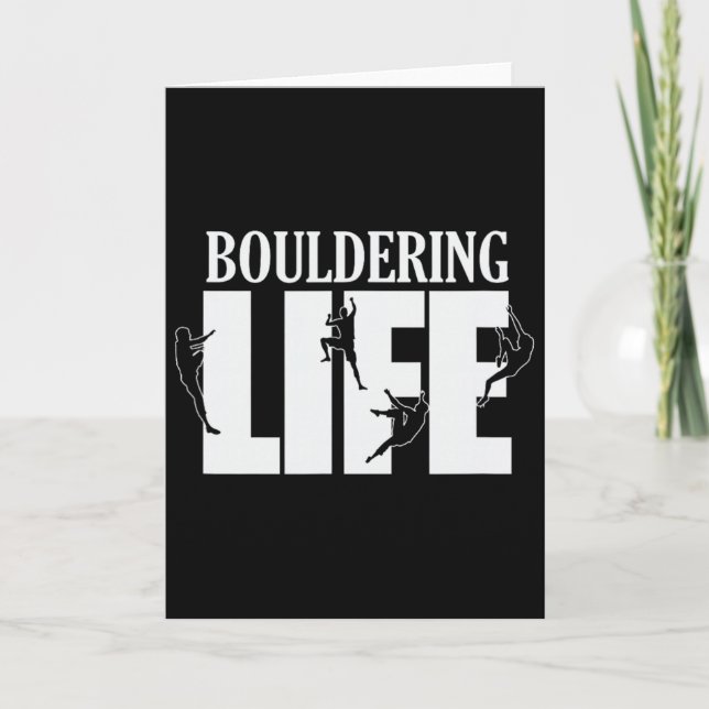 Tarjeta Deporte de escalada en boulder como hobby de vida  (Anverso)