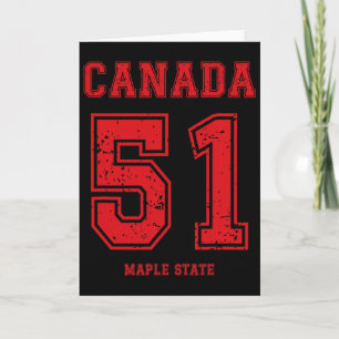 Tarjeta Deporte divertido al estilo Canadá 51 Maple State.