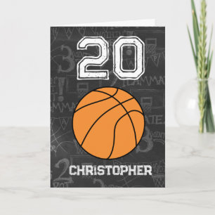 Tarjeta Deportes 20.º Baloncesto de Cumpleaños