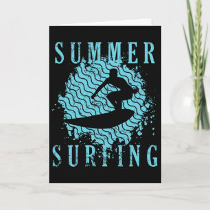 Tarjeta Deportes Acuáticos de Surf de Verano