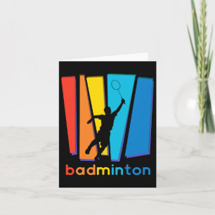 Tarjeta Deportes de arte en el transbordador Badminton col