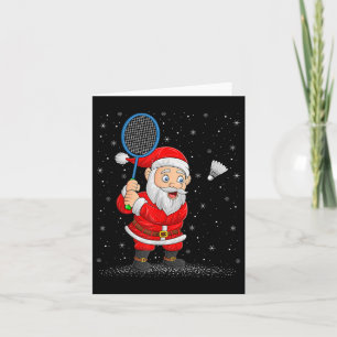 Tarjeta Deportes de bádminton Santa Claus jugando bádminto