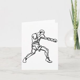 Tarjeta Deportes de boxeo gráfico en interiores