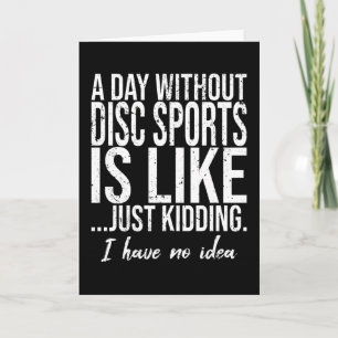 Tarjeta Deportes de disco regalo divertido de deportes