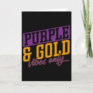 Tarjeta Deportes De Esquemas De Vibes Morado Y Oro