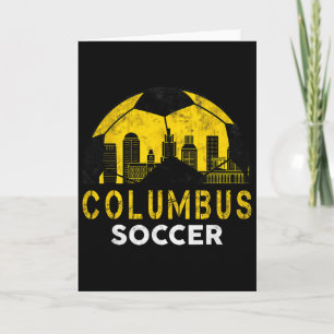 Tarjeta Deportes de fútbol retro vintage de la ciudad de C