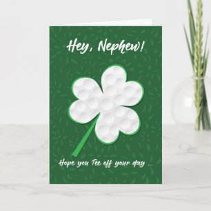Tarjeta Deportes de golf Nephew St. Patrick's Day Shamrock