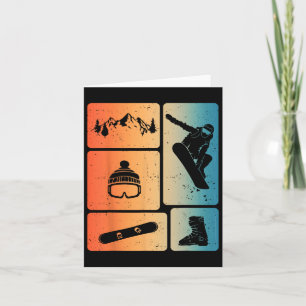 Tarjeta Deportes de invierno divertidos Snowboard Lover Sn