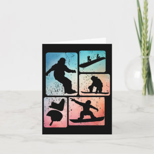 Tarjeta Deportes de invierno divertidos Snowboard Lover Sn