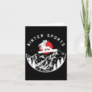Tarjeta Deportes de invierno Montañas de Snowboard Extreme