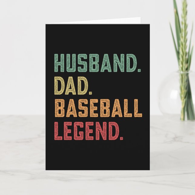 Tarjeta Deportes de la leyenda del béisbol Husband Dad (Anverso)