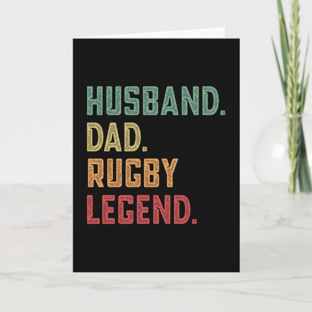 Tarjeta Deportes de la leyenda del marido Dad Rugby (Anverso)