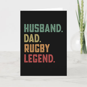 Tarjeta Deportes de la leyenda del marido Dad Rugby