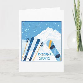 Tarjeta Deportes en invierno