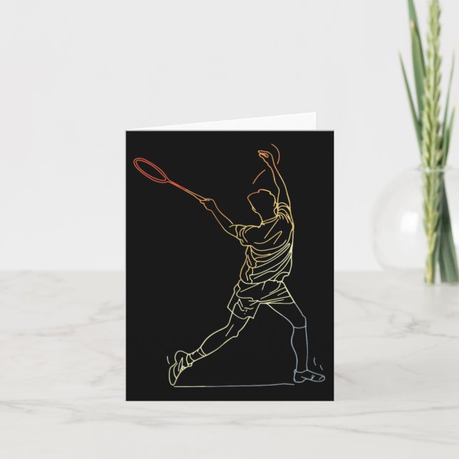 Tarjeta Deportes interiores de arte de Badminton Linie (Anverso)
