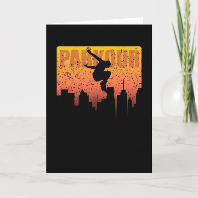 Tarjeta Deportes urbanos Parkour Street Jumper Skyline Fly (Anverso)