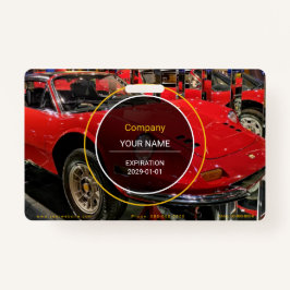 Tarjeta deportiva clásica para coches