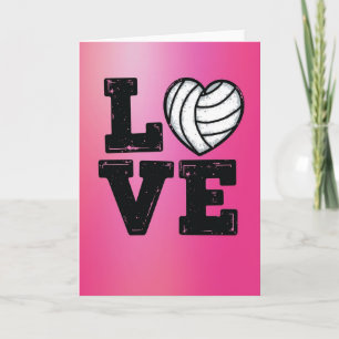 Tarjeta Deportiva de Voleibol de Amor