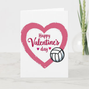 Tarjeta deportiva del día de San Valentín con cora
