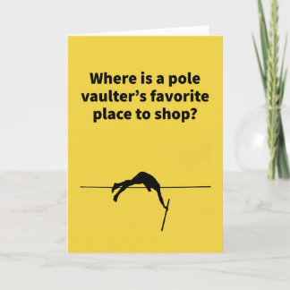 Tarjeta deportiva Pole Vaulter Clearing Store