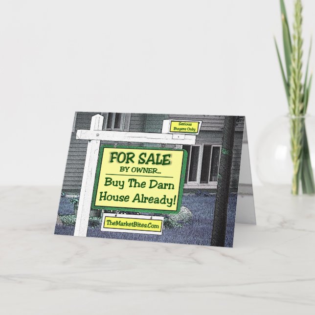 Tarjeta ¡Depresión. .BUY de las propiedades inmobiliarias (Anverso)