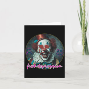 Tarjeta Depresión del dólar - Payaso - Pegatina de Salud M