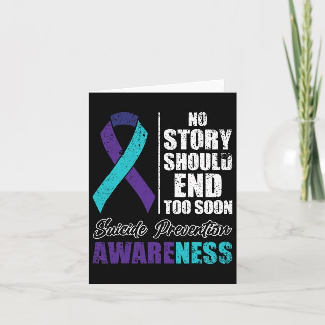 Tarjeta Depresión suicida Ninguna historia debería termina (Anverso)