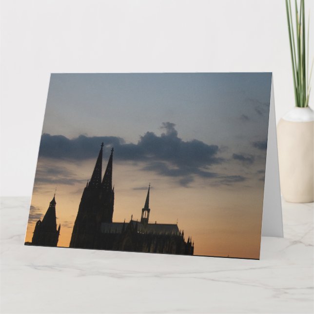 Tarjeta Der Kölner Dom und der vom alten Rathaus (Anverso)