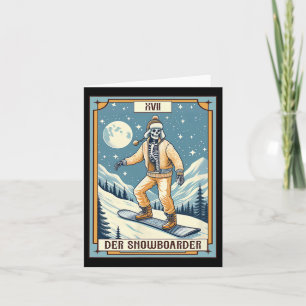 Tarjeta Der Snowboarder Tarot Card Snowboard Lover Wint