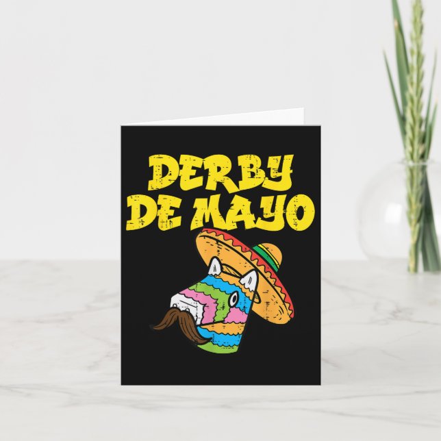 Tarjeta Derby De Mayo Pinata Cinco De Mayo (Anverso)