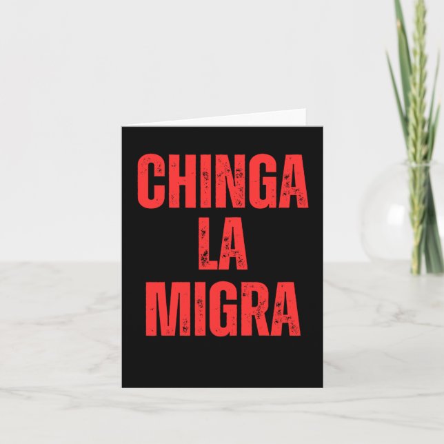 Tarjeta Derechos de inmigración Chinga La Migra 2025 (Anverso)